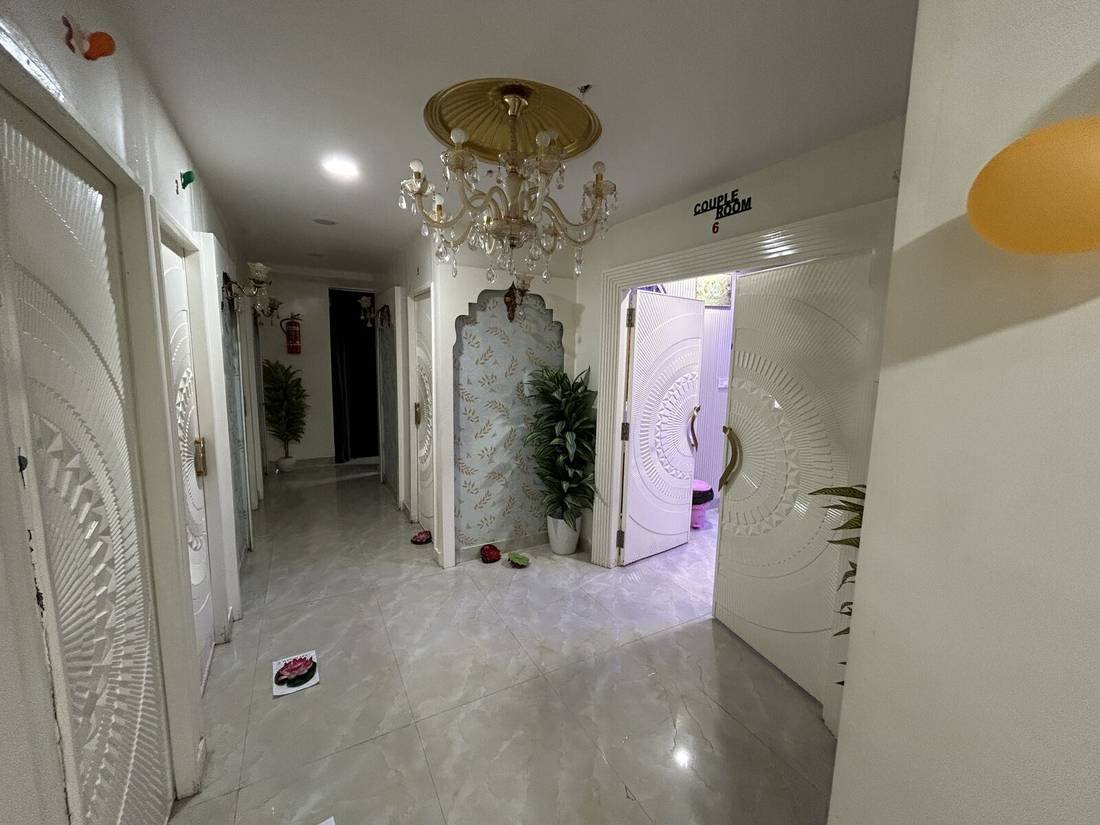Spa hallway at Wings Spa