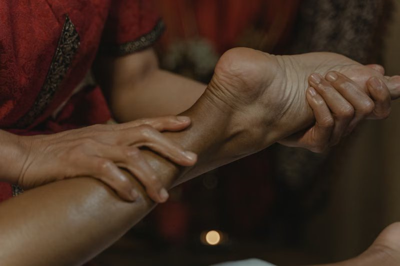 Spa therapy session at Wings Spa